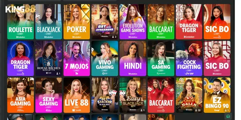 Casino King88 – Cơ hội thắng lớn chỉ với một cú đặt cược 2 Khám phá kho trò chơi "khủng" tại casino King88